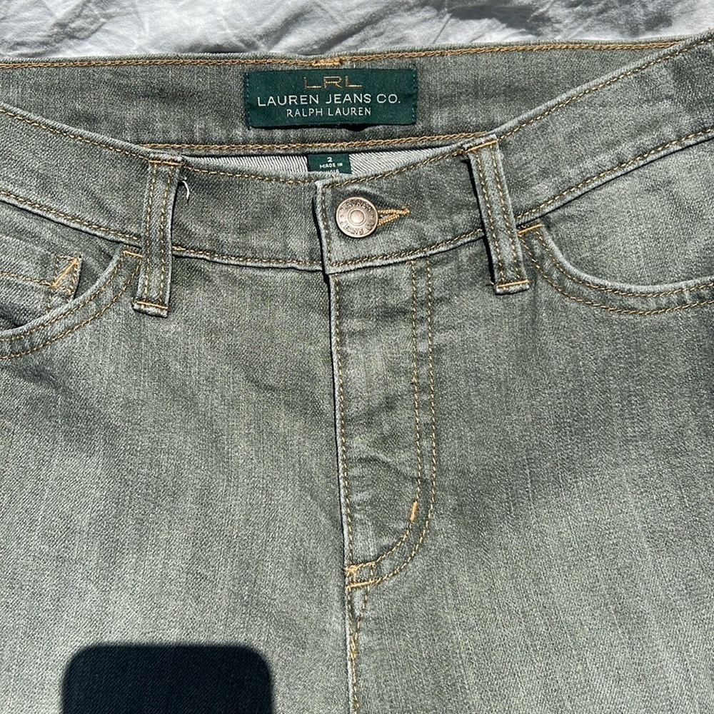 Ralph Lauren Women's Green Wash Classic Straight Fit Jeans - Picture 2 of 7